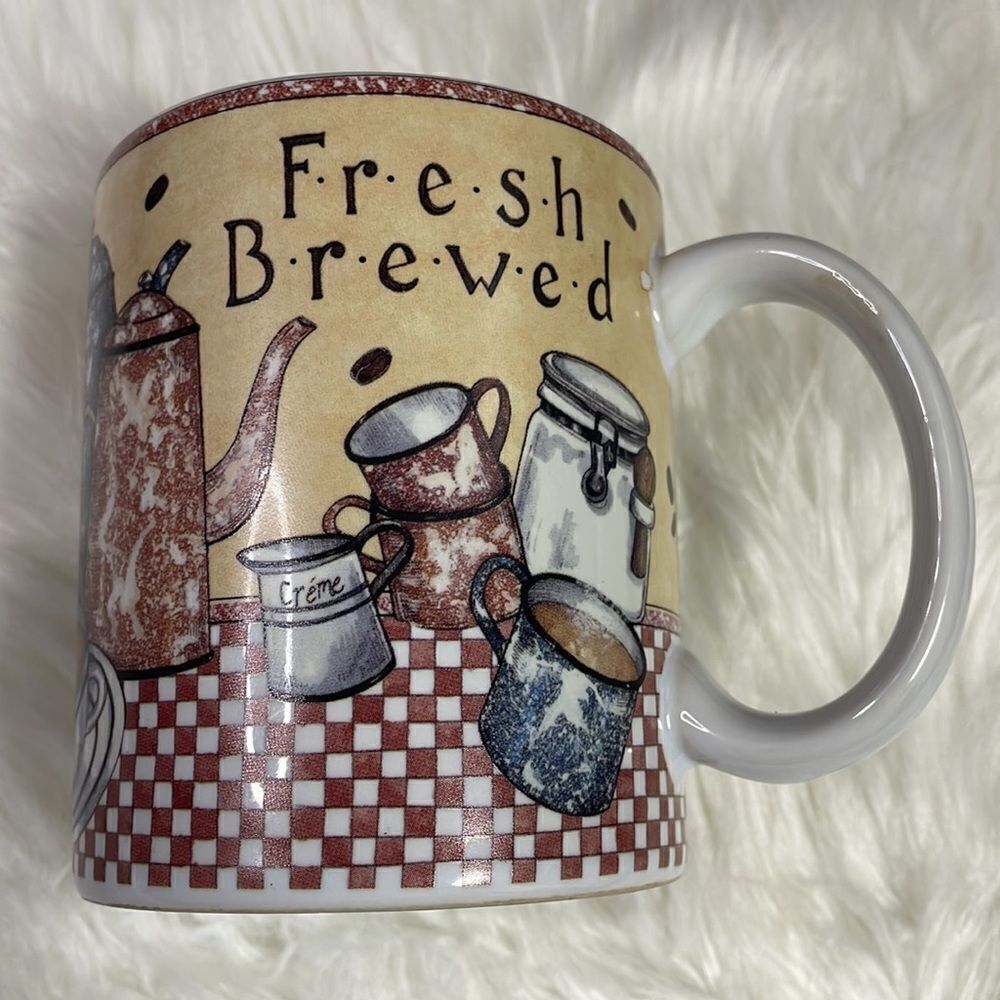 Lang And Wise Collector Mug Coffee Cup 1997 S.B.B. #4 Fresh Brewed